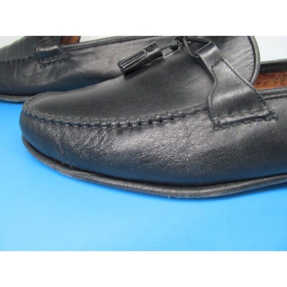 Allen Edmonds Urbino Mens Black Leather Tassel Loafers Size US 10 D Italy main image 2